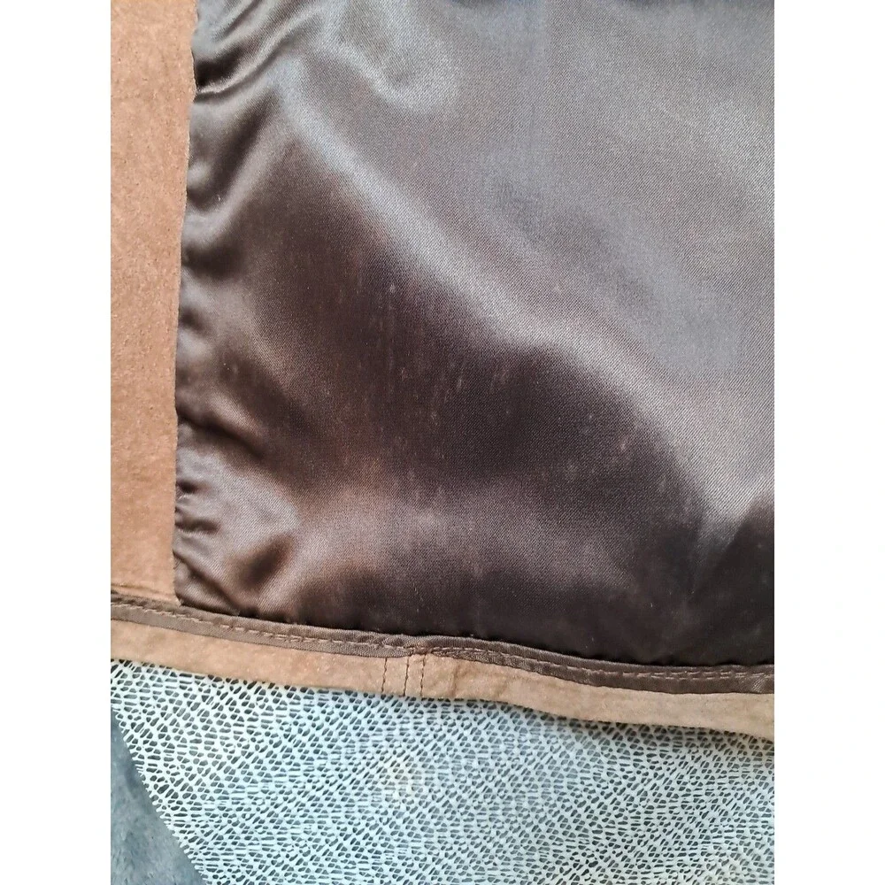 Vtg  LL Bean Men’s Suede Button Jacket Light Brown Sz 46 Leather 1970s Hippie
